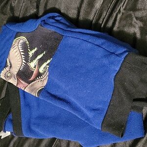 Blue Dinosaur Graphic Sweatpants